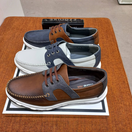 영에이지 남성 소가죽 경량 쿠션업 캐주얼 3칼라 YABSHD012