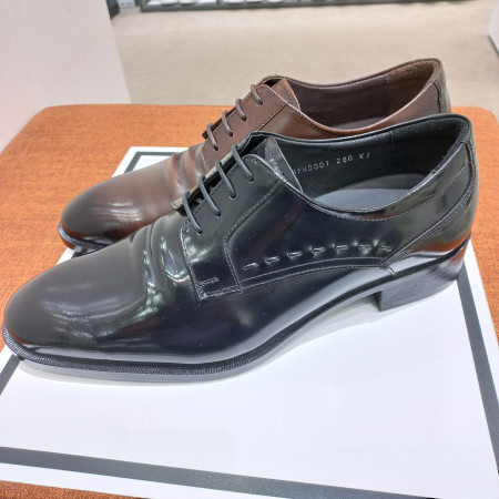 남성 소가죽 기본정장 유광구두 쿠션 경량 간지 블랙 브라운