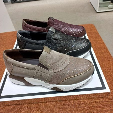 여성 양가죽 부드러운 발편한 슬립온