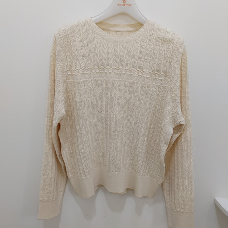 [행복한백화점][올포유]봄 여성 변형조직 라운드 스웨트(아이보리,핑크) ALSRO--1221