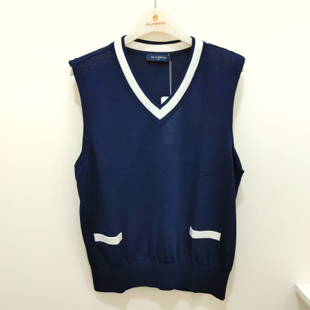 [행복한백화점][올포유]봄 여성 솔리드 니트 조끼 (네이비,핑크)  AWSVO--1281