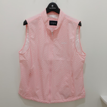 [행복한백화점][올포유]봄 여성 프린트 하프넥 조끼 (핑크,화이트)  AWVEO--1281