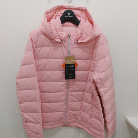 [행복한백화점][올포유]봄 여성 덕다운 간절기  후드 점퍼(핑크,보라)  AWQDO--1171