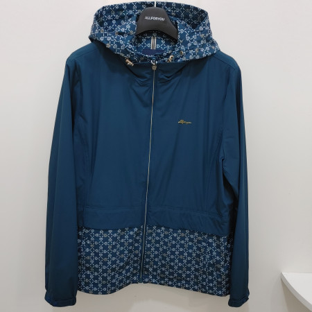 [행복한백화점][올포유]봄 여성 레이어드형  프린트 점퍼(청록,블루,브라운)  AWJUO--1361