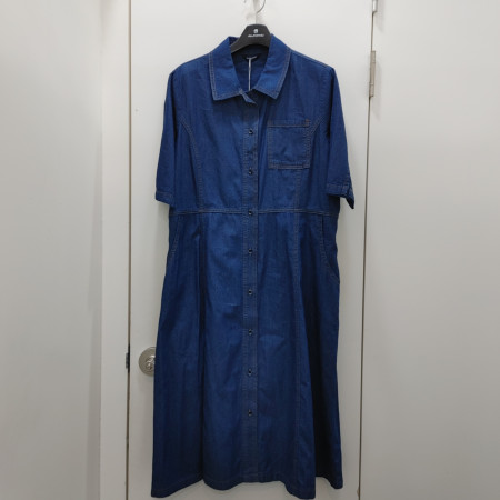 [행복한백화점][올포유]여름 여성 셔츠형 반팔 청 원피스(블루) ALONO--3240