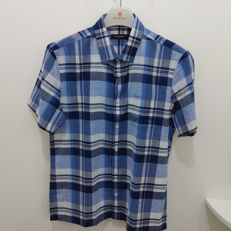 [행복한백화점][올포유]여름 남성 캐주얼 빅체크,남방(블루,와인) AGBSO--3141