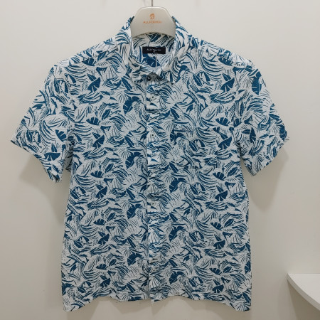 [행복한백화점][올포유]여름 남성 캐주얼 야자수  패턴 남방(블루) AGBSO--4311