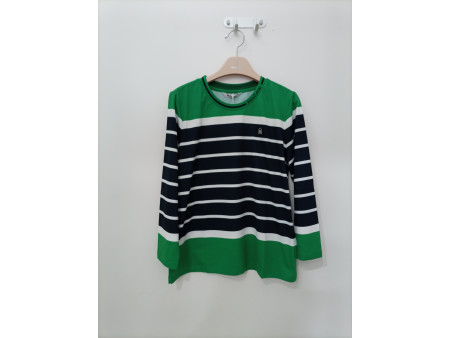 [행복한백화점][마코]잠재권축스트라이프라운드티셔츠MPW1TR21