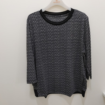 [행복한백화점][올포유]여름 여성 네크시보리 티 블라우스(블랙,화이트)  ALTRO--4151