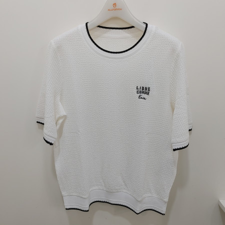 [행복한백화점][올포유]여름 여성 니트 티셔츠(화이트,블랙) ALTRO--4141