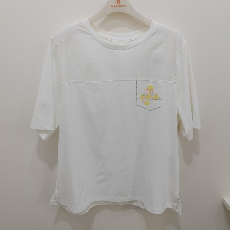[행복한백화점][올포유]여름  여성 포켓 포인트 라운드 티셔츠(화이트) ALTRO--3111