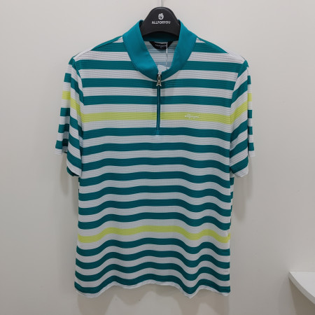 [행복한백화점][올포유]여름 여성 네크 자수 반집업 티셔츠(블루,보라) AWTHO--3101