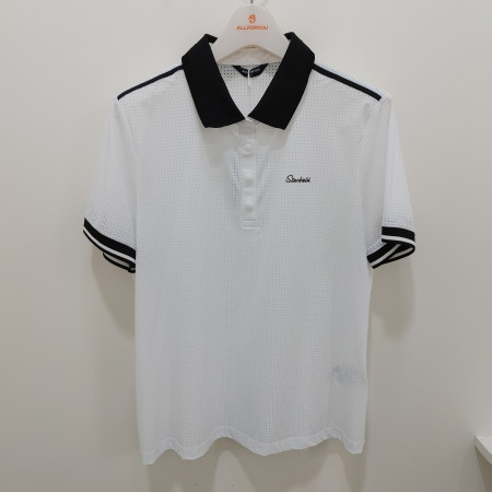 [행복한백화점][올포유]여름 여성 스타필드 펀칭 배색 티셔츠(화이트,연두) AWTPO--3461