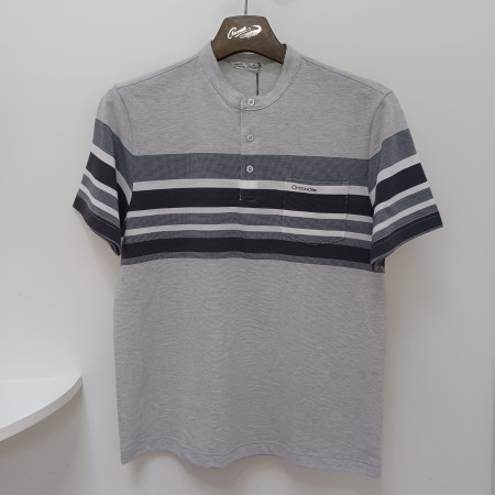 [행복한백화점][크로커다일]남성그레이색여름차이나티셔츠cdaacts2410(95)