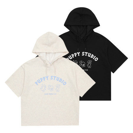 [행복한백화점][소이]5부퍼피후드셋업티 24M0753