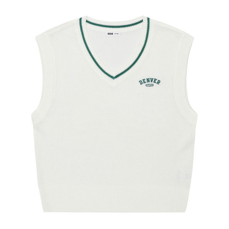 [행복한백화점][소이]유니브이넥니트조끼 24M5001