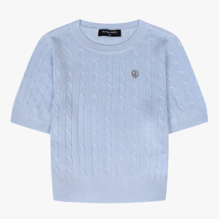 [행복한백화점][더데이걸]케이블 반팔 스웨터   TGKA25303