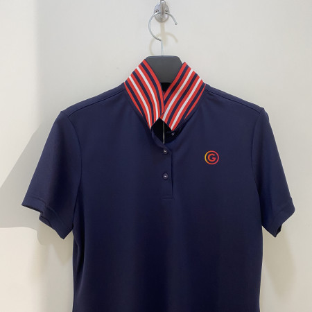 [행복한백화점][그린조이] 카라 배색 솔리드 반팔 티셔츠 네이비 여성 GK20KP02W