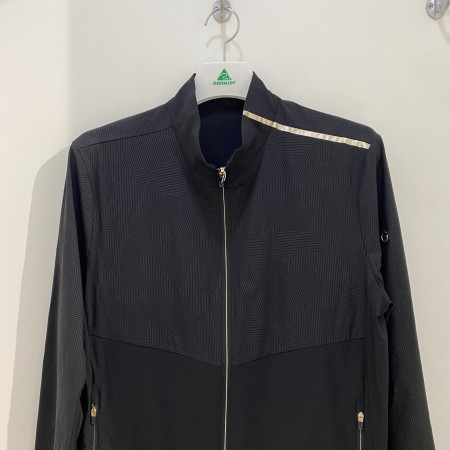 [행복한백화점][그린조이] 엠보 프린트 스포티 스트레치 점퍼 블랙 남성 GP22WJ62M