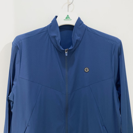 [행복한백화점][그린조이] 펀칭 배색 스포티 스트레치 점퍼 틸블루 남성 바람막이 GP22WJ53M