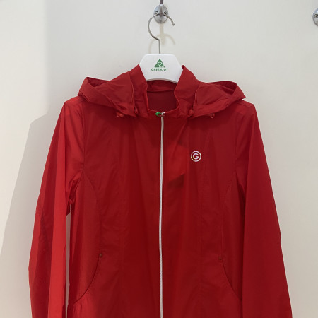 [행복한백화점][그린조이] 시보리 후드 집업 스트레치 바람막이 점퍼 레드 여성 GP22WJ21W