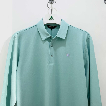 [행복한백화점][그린조이] 베이직 솔리드 긴팔 카라 티셔츠 민트 남성 GK22KY51M