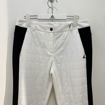 [행복한백화점][그린조이] 퀼팅 배색 패딩 바지 화이트 여성 겨울 GW18WT62W