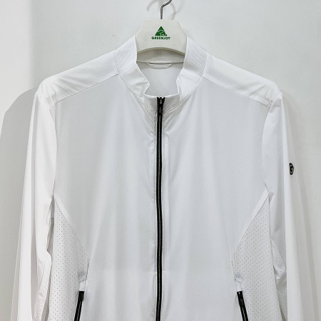 [행복한백화점][그린조이] 솔리드 스트레치 두잉 점퍼 화이트 남성 바람막이 GP23WJ61M