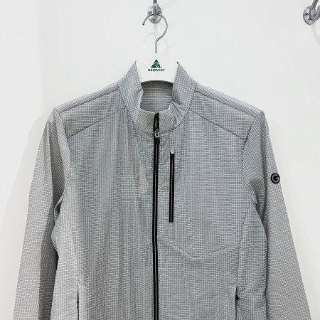 [행복한백화점][그린조이] 펀칭믹스 지퍼 포인트 스트레치 바람막이 점퍼 그레이 남성 GP23WJ52M