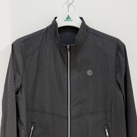 [행복한백화점][그린조이] 잔스트라이프 패턴 스트레치 바람막이 점퍼 블랙 남성 GP23WJ23M