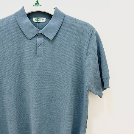 [행복한백화점][그린조이] 베이직 반팔 카라 니트 티셔츠 민트 남성 GP23SP21M