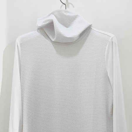 [행복한백화점][그린조이] 시어서커 솔리드 마스크 폴라 티셔츠 화이트 여성 GP22KL01W