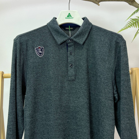 [행복한백화점][그린조이] 가슴 패치 긴팔 카라 티셔츠 초록 남성 GF23KY22M