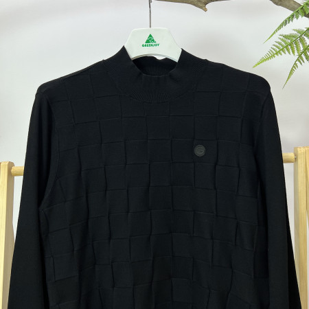 [행복한백화점][그린조이] 쉐타 반목 니트 블랙 남성 스웨터 GF23SL61M