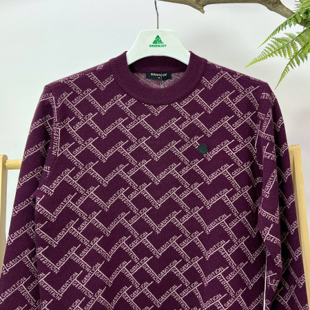 [행복한백화점][그린조이] 쉐타 반목 니트 와인 남성 스웨터 GF23SL53M