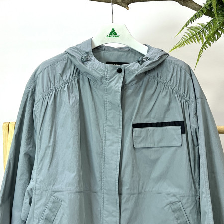 [행복한백화점][그린조이] 솔리드 후드 바람막이 점퍼 하늘 여성 GM23WJ21W