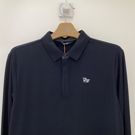 팜스프링스 베이직 긴팔 지퍼 카라티셔츠 블랙 남성 STZM213105