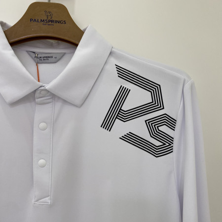 팜스프링스 원포인트 제에리 긴팔 카라티셔츠 화이트 남성 STSM213109