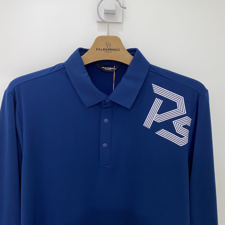 팜스프링스 원포인트 제에리 긴팔 카라티셔츠 블루 남성 STSM213109