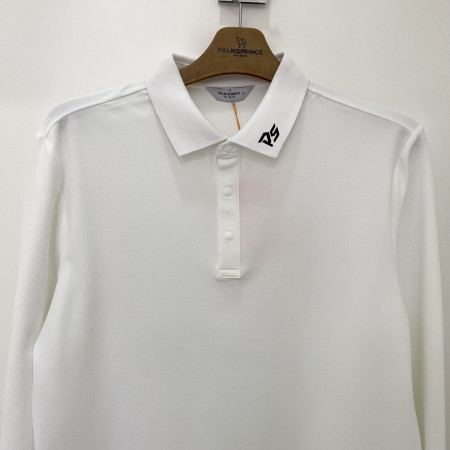팜스프링스 뒷판 절개 긴팔 카라티셔츠 화이트 남성 STSM213122