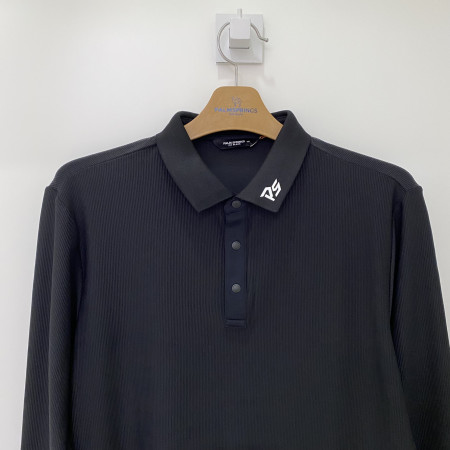 팜스프링스 뒷판 절개 긴팔 카라티셔츠 블랙 남성 STSM213122