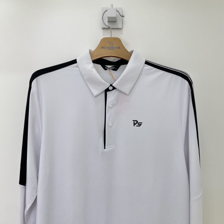 팜스프링스 소매 절개 라인배색 긴팔 카라티셔츠 화이트 남성 STSM213113