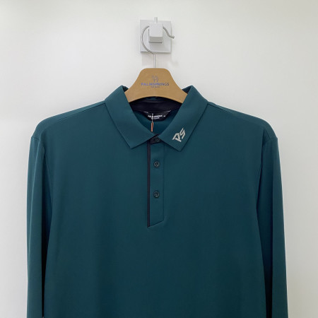 팜스프링스 제에리 기본형 배색 긴팔 카라티셔츠 그린 남성 STSM213121