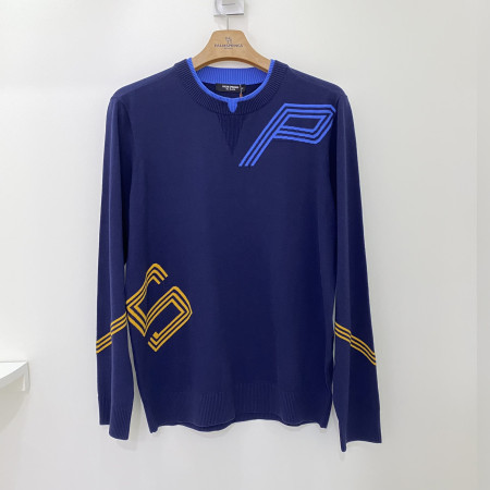 팜스프링스 PS로고 라운드넥 긴팔 니트 네이비 남성 SKRM213307