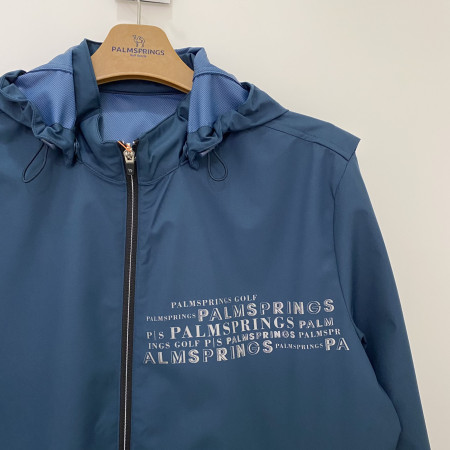 팜스프링스 워터프루프 경량 바람막이 방수 점퍼 블루 남성 SWJM211501