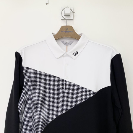 팜스프링스 패턴믹스 블럭 제에리 긴팔 카라티셔츠 화이트 남성 STSM214155