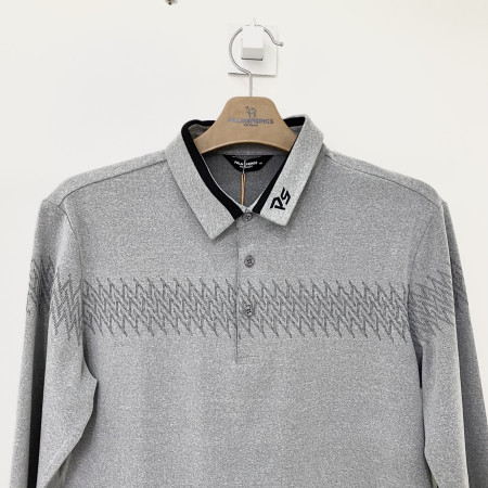 팜스프링스 지그재그 포인트 제에리 긴팔 카라티셔츠 멜란지그레이 남성 STSM214161