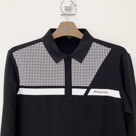 팜스프링스 체크 긴팔 카라티셔츠 블랙 남성 STSM214152