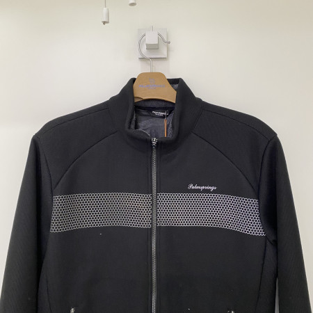 팜스프링스 기능성 하이넥 풀집업 보아 플리스 점퍼 블랙 남성 SWJM214551