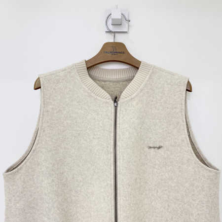 울혼방 풀집업 조끼 아이보리 여성 SWVL214662